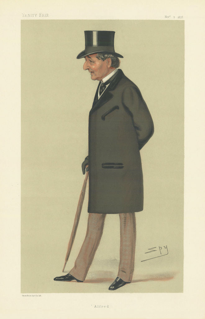 VANITY FAIR SPY CARTOON Alfred Montgomery. Finance 1878 old antique print